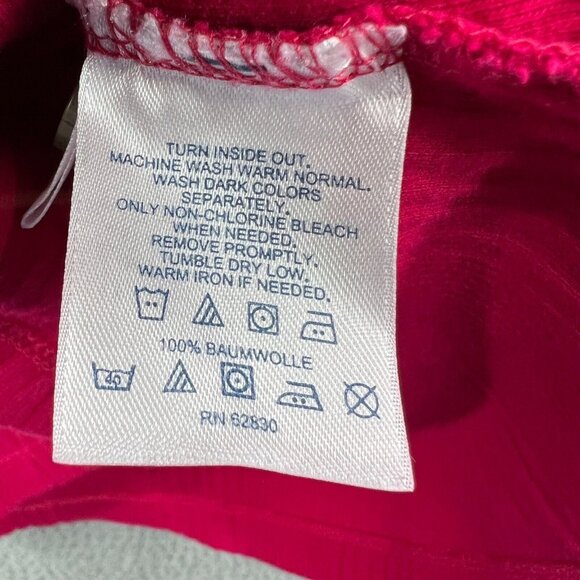 Lands End Womens Top 18/20 Red 100% Cotton Long‎ Sleeve Henley Pullover Shirt - Picture 7 of 12